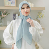 Theya Voal Square Soft Blue Grey