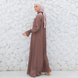 Sauda Pleats Dress Rustic Brown