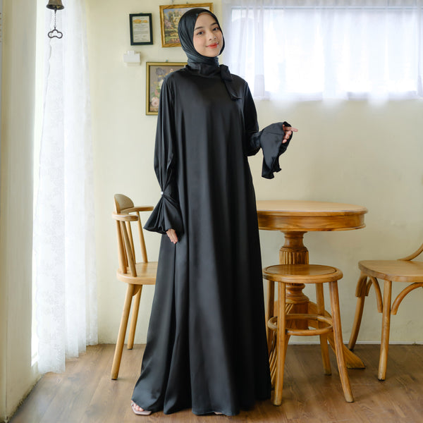 Sabine Silk Dress Black