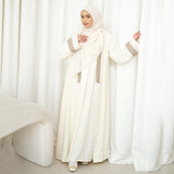 Faaza Abaya Set (One Set Gamis Syari) Vanilla Size L-XL