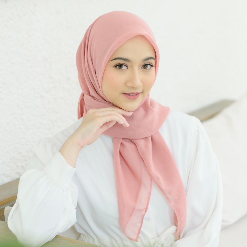 Seza Square (Hijab Paris Premium) Pink Pastel