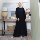 Sahara Dress (Gamis Syari Polos) Black M