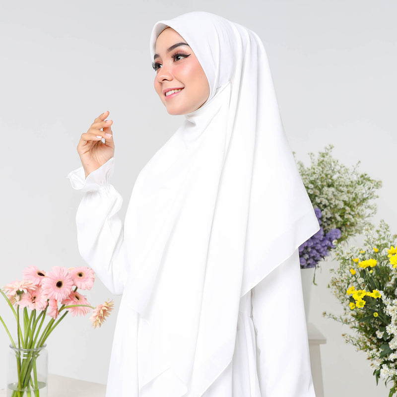 Detaa Square Syari (Hijab Segiempat Syari) Broken White