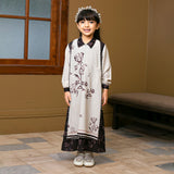 Linea Dress Kids Lozy x Lesti Sarimbit  Almond Berry 3-5 Th
