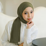 Daira Classic Shawl (Pashmina Emboridery Bordir Lubang) Kerudung Pashmina Muslim  Wanita