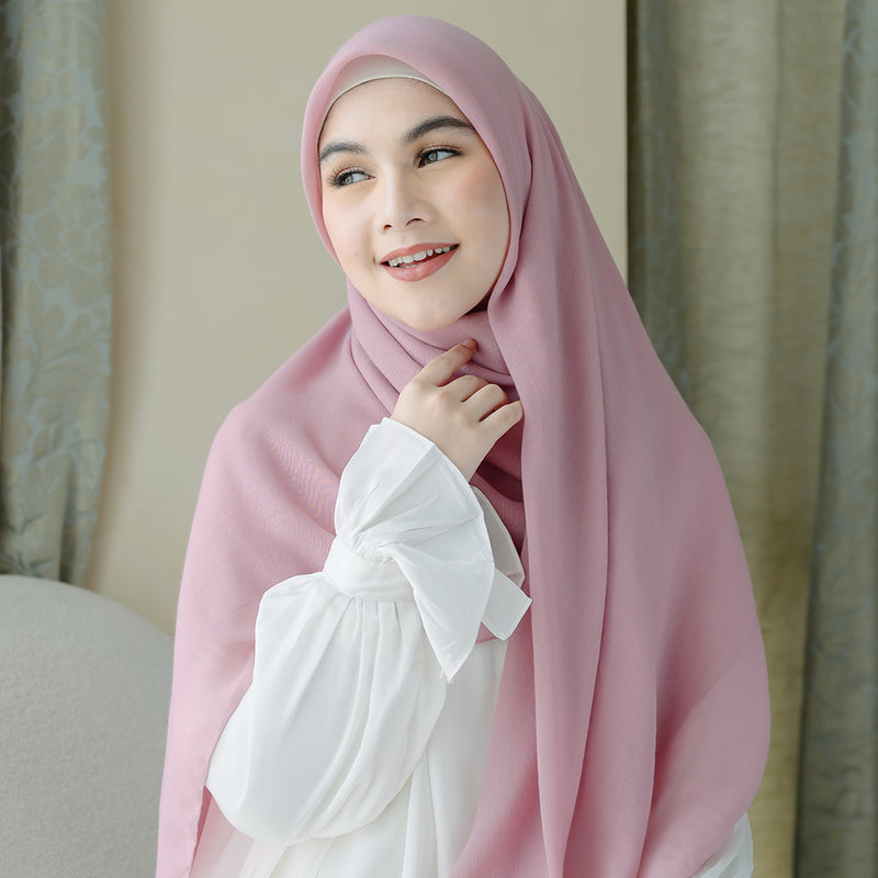 Mima Square Syari (Hijab Segiempat Syari) Dusty Pink