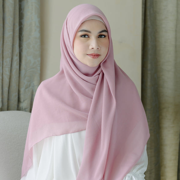 Mima Square Syari (Hijab Segiempat Syari) Dusty Pink
