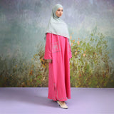 Lozy Hijab - Nara Embroidery Abaya (Abaya Dress Bordir Bahan Katun Linen Haji dan Umrah)