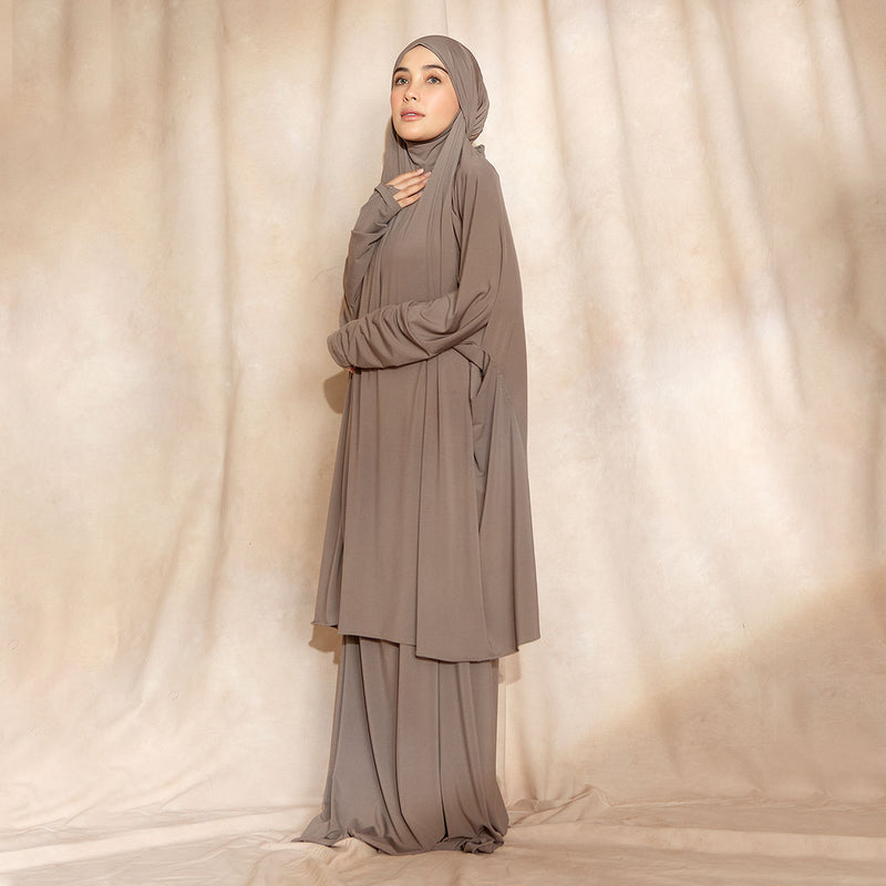 Shameera Prayer Set Series 2 in Brown Muffin (Lozy x Hamidah)