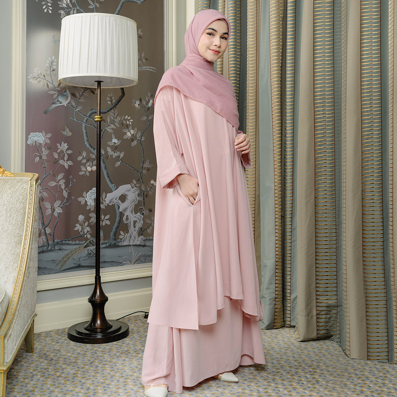 Haifa Tunik Set Pink Pastel