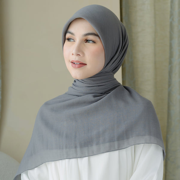 Mima Square Syari (Hijab Segiempat Syari) Stone Grey