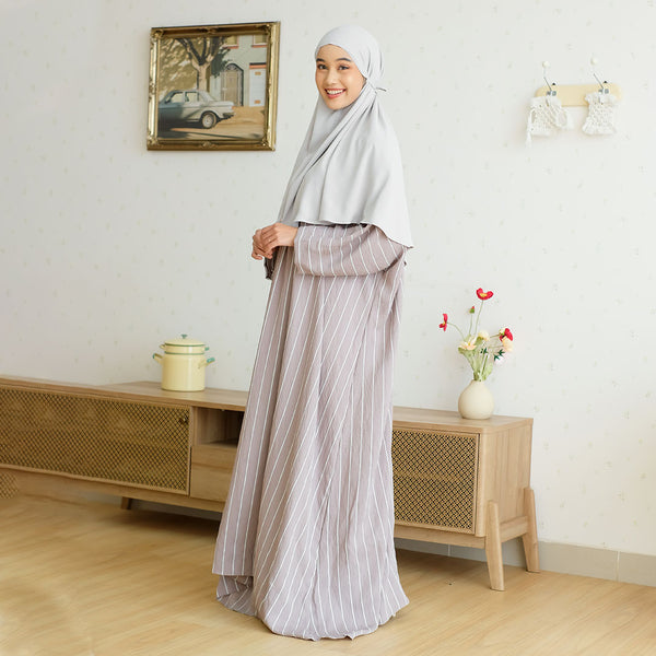 Halifa Abaya Dress Milky Grey