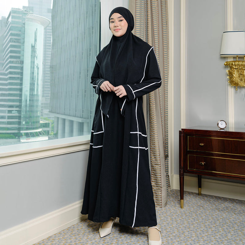 Haniya Abaya Set Black