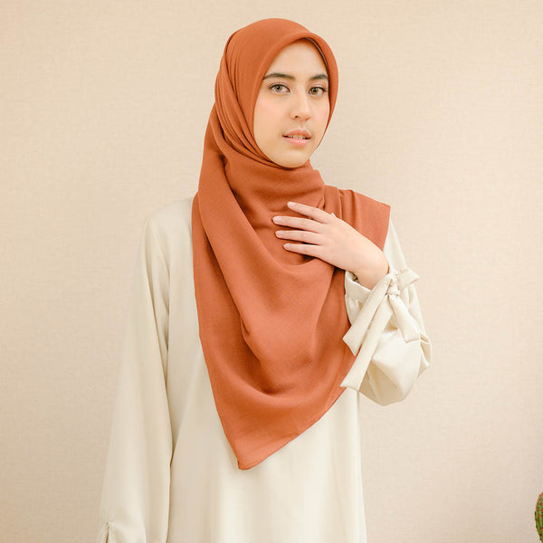 Mima Square Syari (Hijab Segiempat Syari) Dark Terracotta
