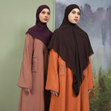 Lozy Hijab - Nara Embroidery Abaya (Abaya Dress Bordir Bahan Katun Linen Haji dan Umrah)