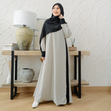 Saraya Abaya Grey Cream