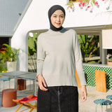 Michi Knit (Knit Shirt) Atasan Tangan Panjang Wanita Knitwear