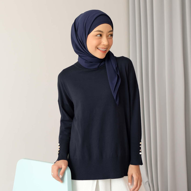 Michi Knit (Knit Shirt) Atasan Tangan Panjang Wanita Knitwear