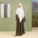 Lozy Hijab - Nara Embroidery Abaya (Abaya Dress Bordir Bahan Katun Linen Haji dan Umrah)