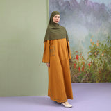Lozy Hijab - Nara Embroidery Abaya (Abaya Dress Bordir Bahan Katun Linen Haji dan Umrah)