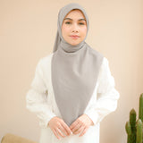 Mima Square Syari (Hijab Segiempat Syari) Grey Cream