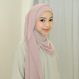 Daira Classic Shawl (Pashmina Emboridery Bordir Lubang) Kerudung Pashmina Muslim  Wanita