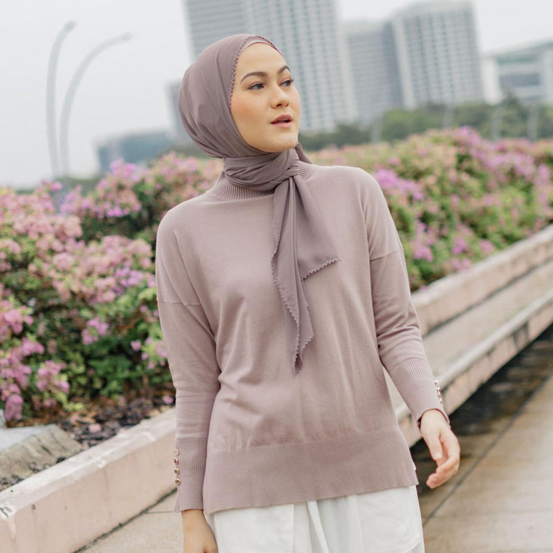 Michi Knit (Knit Shirt) Atasan Tangan Panjang Wanita Knitwear