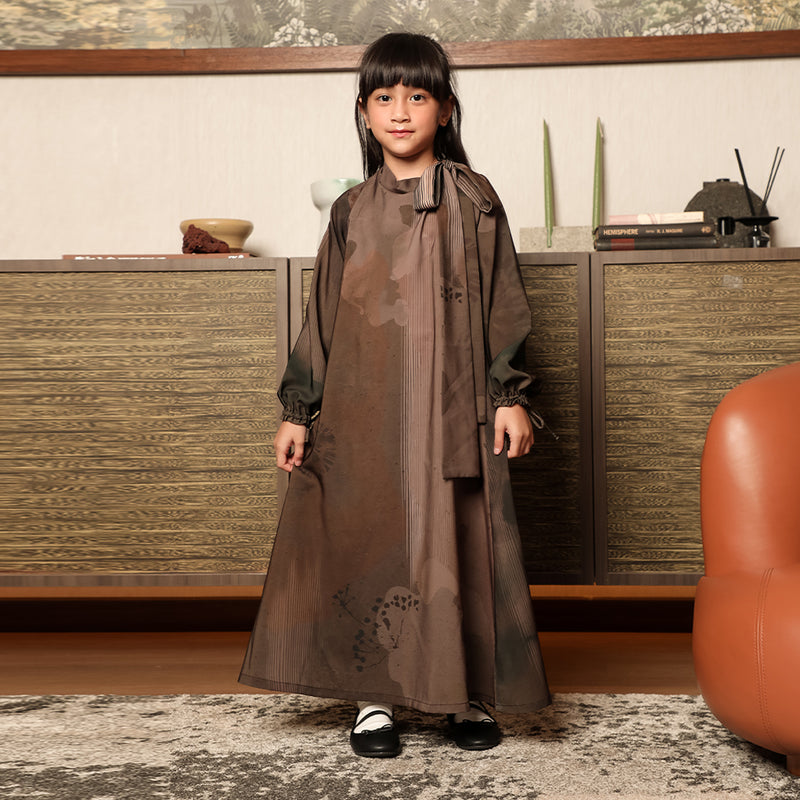 Sefira Sarimbit Series Dress Kids Wood Brown 6-8Th