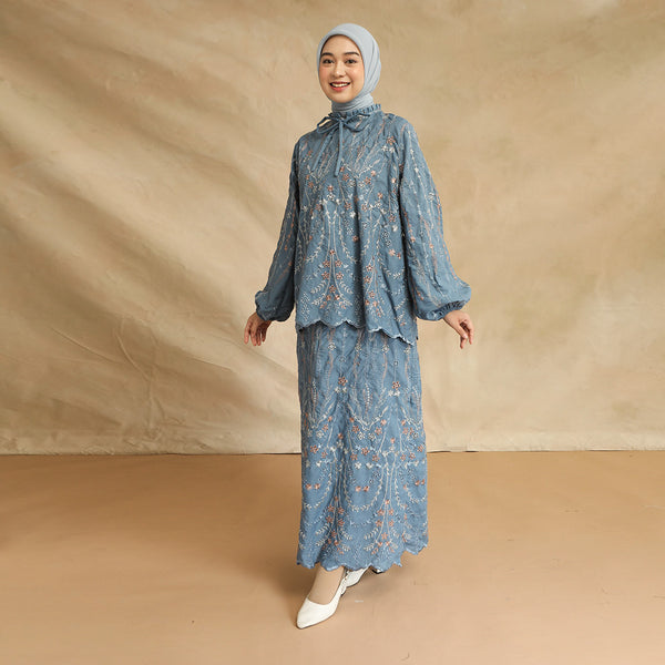 Floure Embroidery Set Steel Blue L-XL Series 6