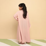 Pre Order Aisha Abaya Dress Kids Pink Pastel 5-6Th