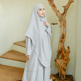 Havina Abaya Set Light Grey