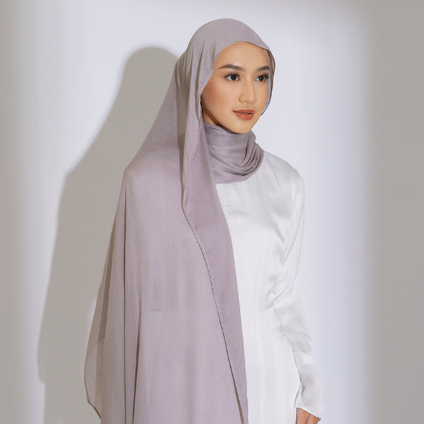 Pre Order Pashmina Viscose Nour Shawl Lozy x Lesti Grey Cream