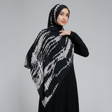 Viscose Printed Modal Black Ripple