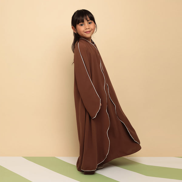 Pre Order Aisha Abaya Dress Kids Rustic 5-6Th