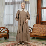 Hafa Sarimbit Series Dress Ibu Soft Brown (Lozy x Hamidah)