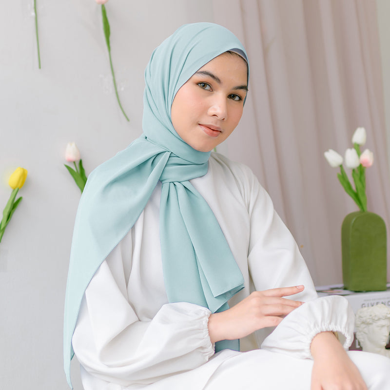 Bawal Shawl (Pashmina Ceruti Babydoll) Soft Blue