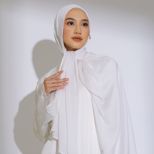 Pre Order Pashmina Viscose Nour Shawl Lozy x Lesti Broken White