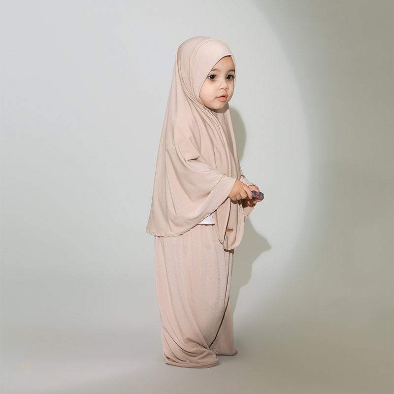 Shameera Prayer Set Kids Series 2 in Cream 1-2 Tahun (Lozy x Hamidah)