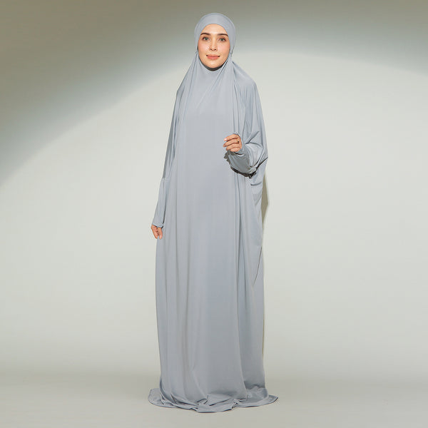 Shameera Abaya in Light Grey (Lozy x Hamidah)