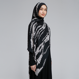 Viscose Printed Modal Black Ripple