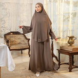 Zainab Abaya Lozy X Cut Syifa Brown Muffin XL