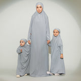Shameera Abaya in Light Grey (Lozy x Hamidah)