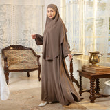 Zainab Abaya Lozy X Cut Syifa Brown Muffin XL
