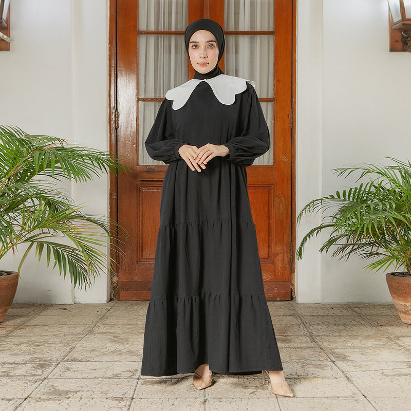 Hafa Sarimbit Series Dress Ibu Black (Lozy x Hamidah)