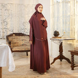 Zainab Abaya Lozy X Cut Syifa Burgundy S