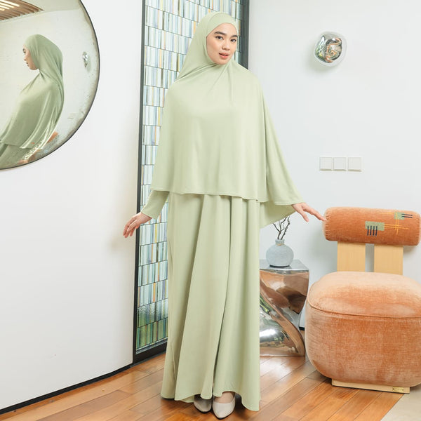 Hafisa Abaya Set Soft Sage