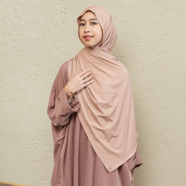 Tana Shawl (Pashmina Kaos Rayon) Nude Pink