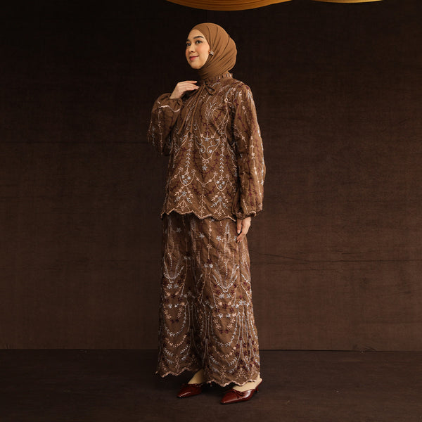 Floure Embroidery Set Seal Brown L-XL Series 7