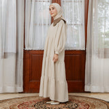 Hafa Sarimbit Series Dress Ibu Cream (Lozy x Hamidah)