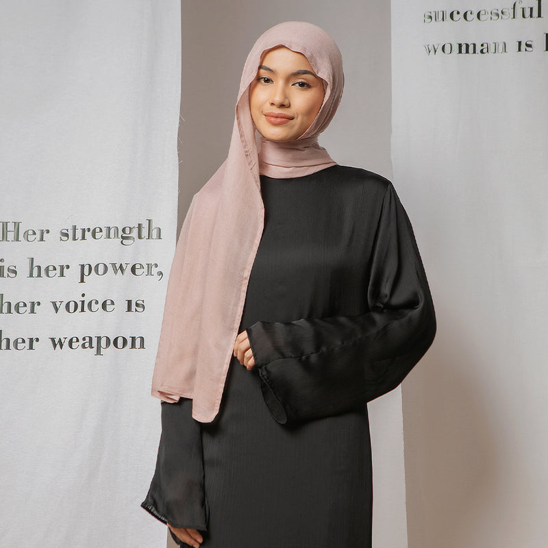 Pashmina Viscose Nour Shawl Lozy x Lesti Nude Cream New